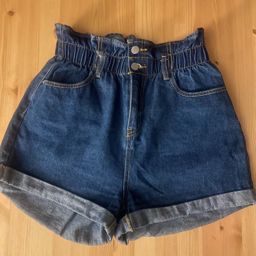 Denim BLVD Paper Bag Shorts